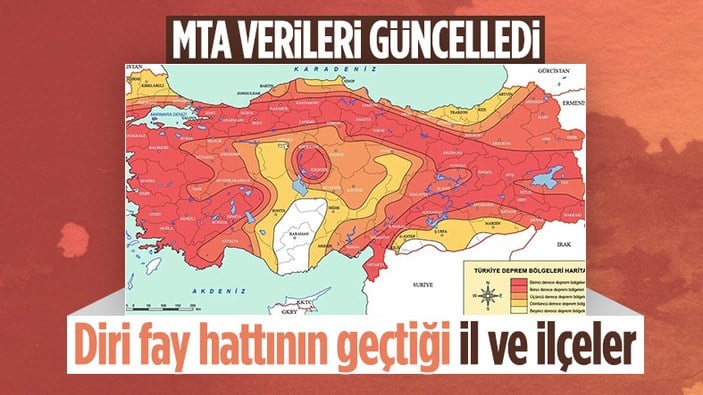 مخاطر الزلازل في تركيا: أعلنت MTA عن خريطة خط الصدع النشطة