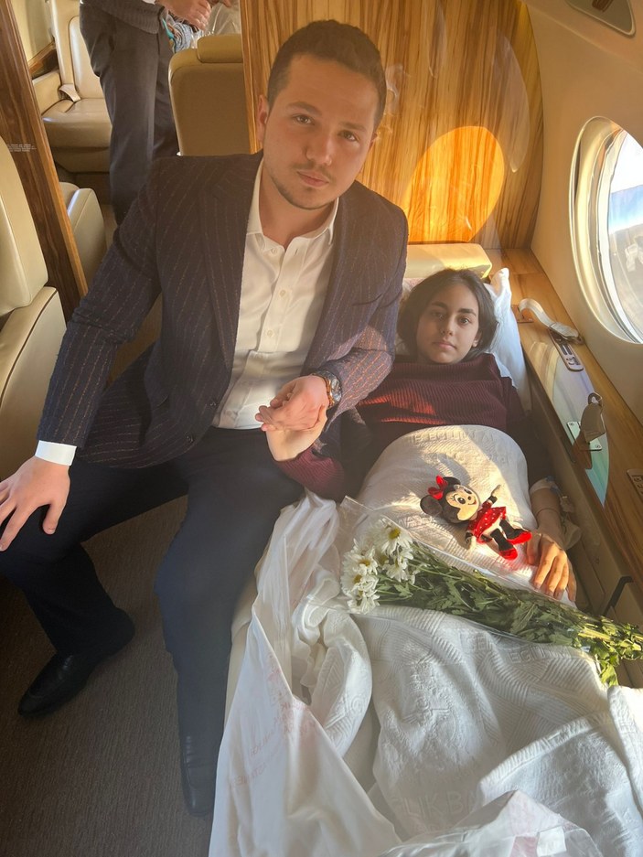 Bacakları ampüte edilen İnci, cumhurbaşkanlığı uçağı ile Ankara'ya götürüldü #2