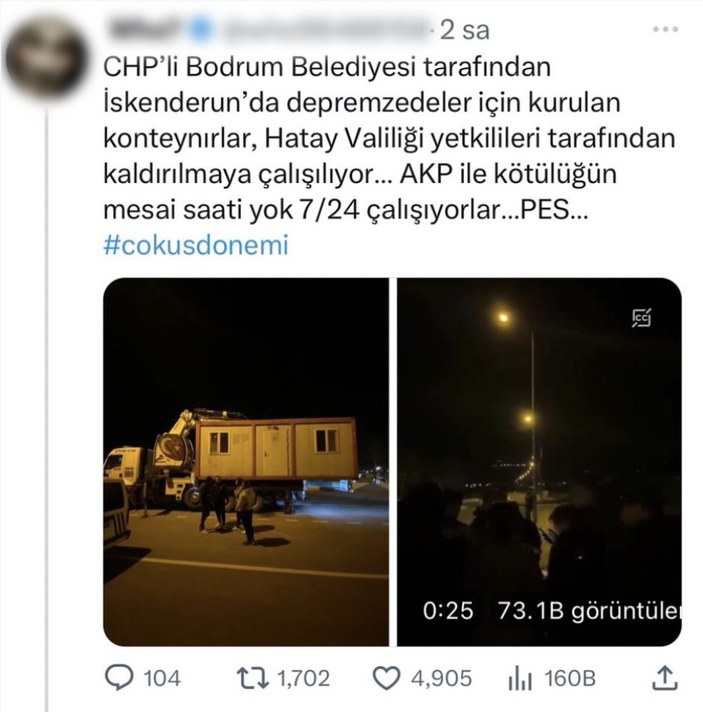 CHP'nin konteyner yalanını CHP'li başkan bozdu